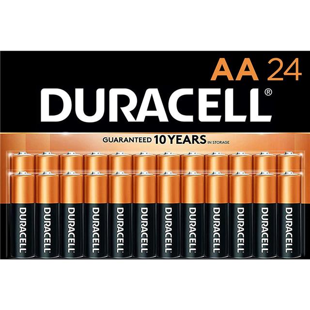 【亚马逊折扣随时无】Duracell 金霸王AA碱性电池24件套$12.79! 比costco还便宜