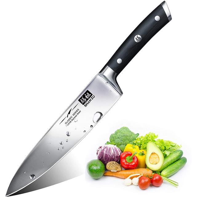 【超低价】SHAN ZU 膳祖厨师刀，SHAN ZU Pro 厨刀 8 英寸高碳德国不锈钢烹饪刀