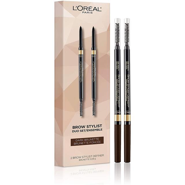 【亚马逊折扣随时无】L'Oréal 极细精准眉笔2支套组 棕色 ABH眉笔平替