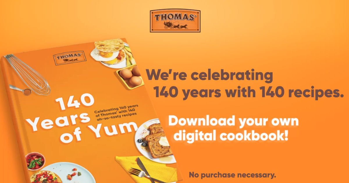 免费托马斯英国松饼和巴格尔食谱电子书