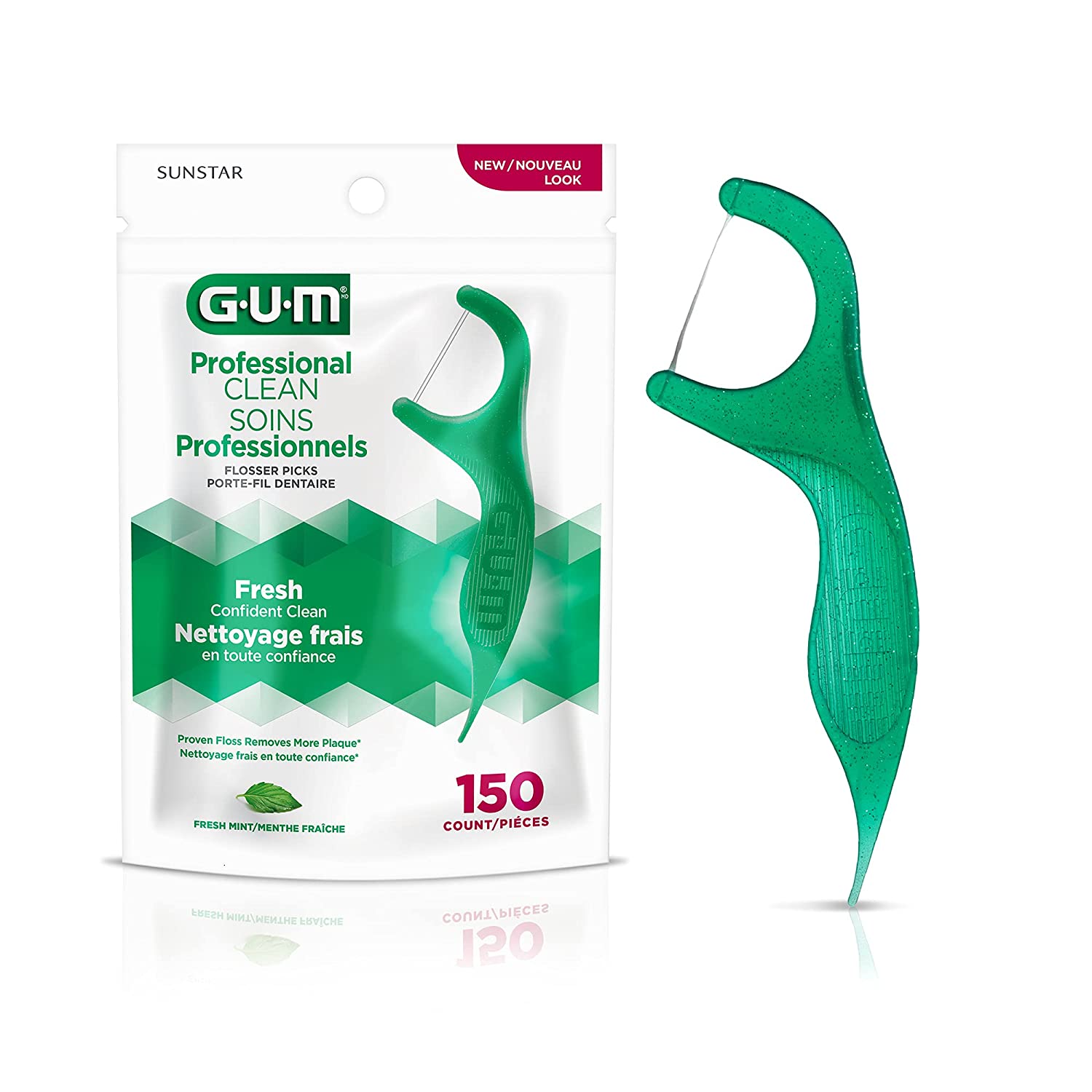 【好价格】GUM 薄荷味专业清洁牙线150个装$5.47