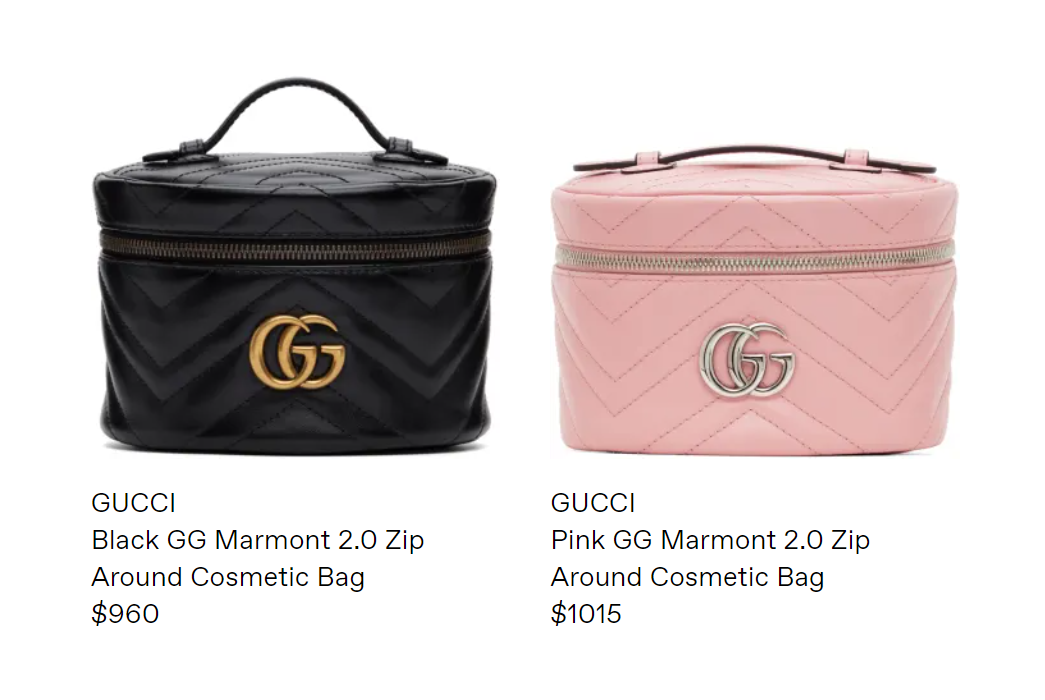 Gucci GG Marmont化妆手提包9折!两色可选