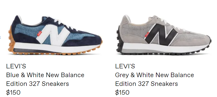 Levi’s x Newbalance全新合作牛仔系列鞋子$150