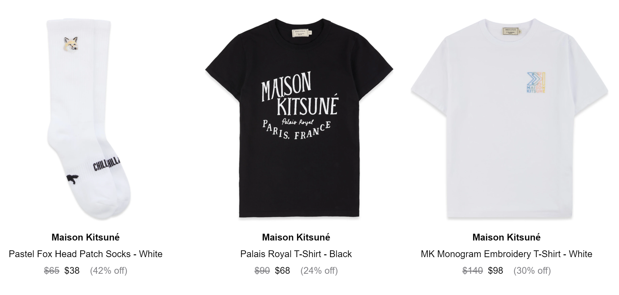 Maison Kitsune美衣5.3折起!$188收浅粉卫衣
