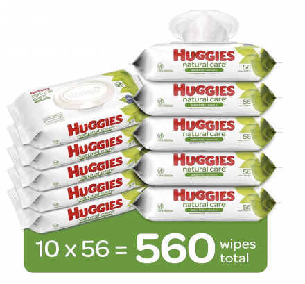 Huggies 好奇天然呵护无香婴儿湿巾560抽$16.12