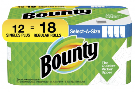 Bounty select-a-size 双层厨房用纸12卷$17.1
