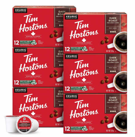 Tim Hortons 优质Arabica咖啡胶囊6盒$47.94