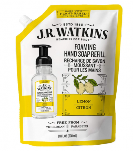 J.R. Watkins 天然柠檬香型洗手液替换装$5.94