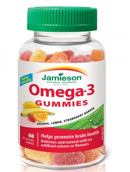 Jamieson健美生Omega-3天然水果软糖，5折！