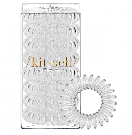 超高人气：Kitsch 无痕电话线发圈$5.99！8个装透明色