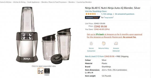 Ninja Auto-iQ 智能料理机 清爽冰沙减脂奶昔