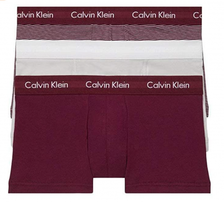 Calvin Klein男士平角棉内裤XL码$23.91!3条装