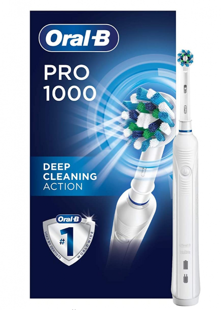 Oral-B Pro 1000系列亮白充电式电动牙刷$49.97