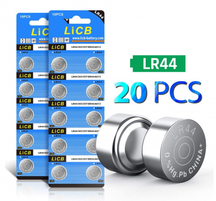 LiCB LR44纽扣电池20粒装$5.94!经久耐用