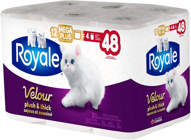 RoyaleVelour加厚卫生纸 12大卷 等于普通48卷